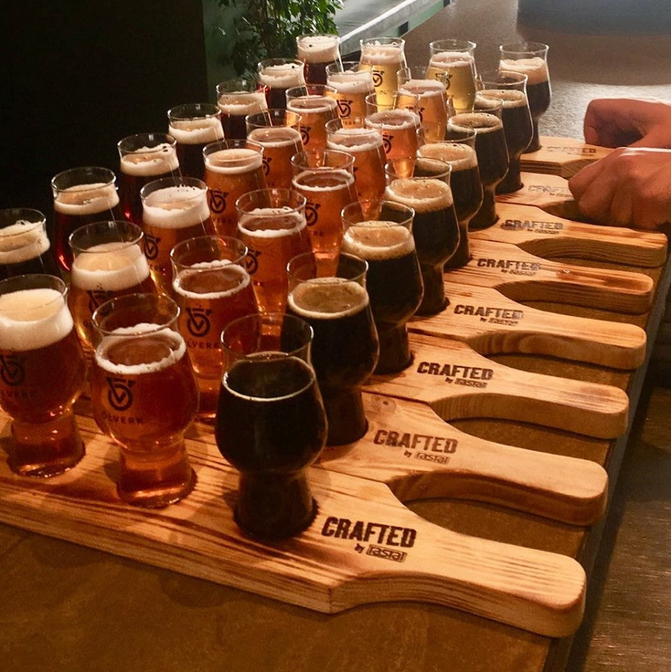 Bjórsmakkplatti / Beer tasting flight